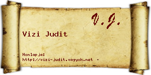 Vizi Judit névjegykártya